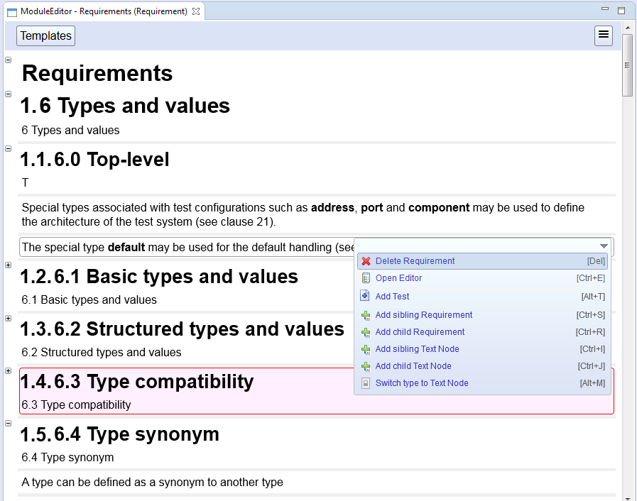 'Module Editor' view