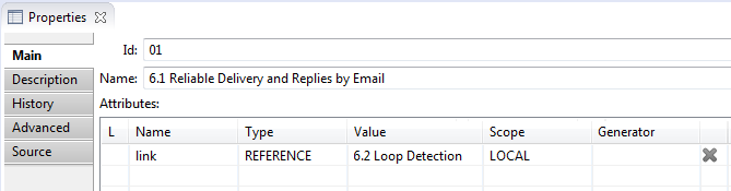 'REFERENCE' type attribute in 'Properties' view