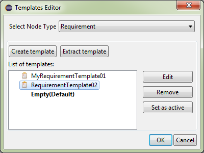 Templates editor